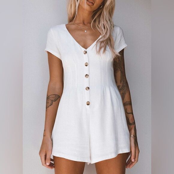 Princess Polly Adi romper white size 0 - Picture 2 of 8